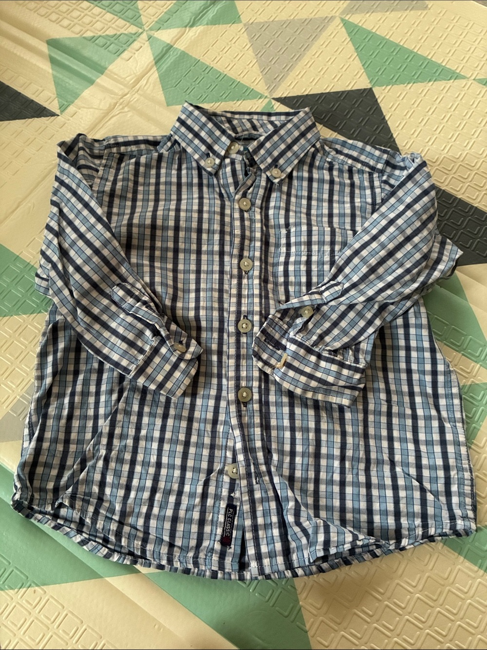 20/25$ 🧸 Classic Boys' Blue Plaid Button-Down Shirt